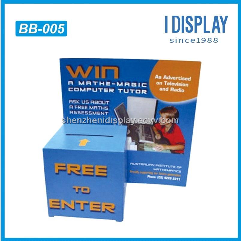 computer tutor competition cardboard ballot boxes for advertising
