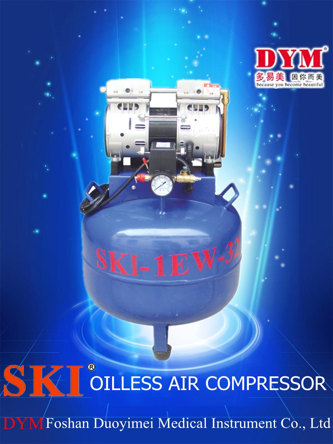 K0010 SKI dental one for one silence oil-free air compressor (32L)