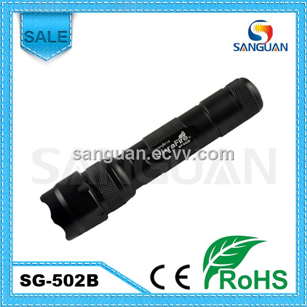 SG-502B Rechargeable CREE Q5 Outdoor LED Flashlight With Clip