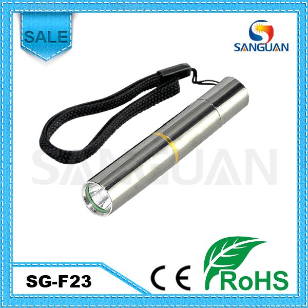 Silver CREE R5 320Lumen High Power AAA Battery Cree Led Mini Flashlight