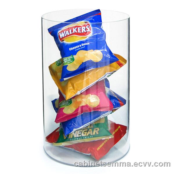 Tubular Display-300mm Acrylic Cube Cylinder Perspex Candy Display