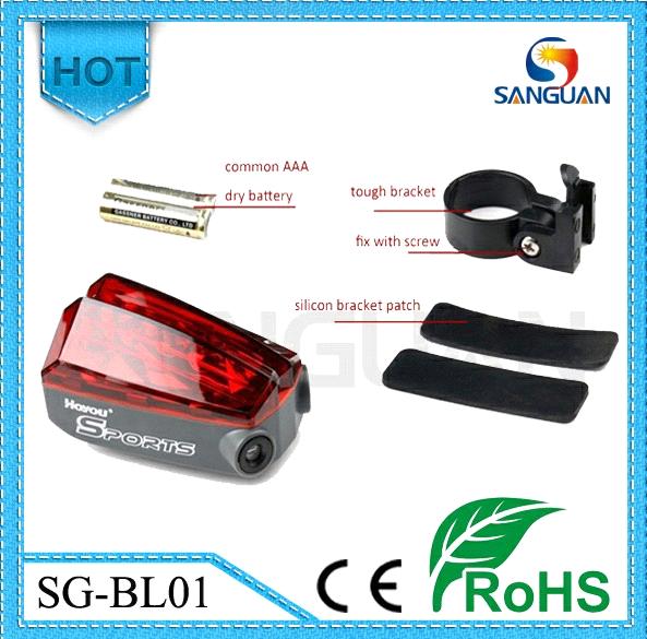Waterproof SG-BL01 LED Bike Bicycle Red Safety Flashlight Outdoor Rear Lamp