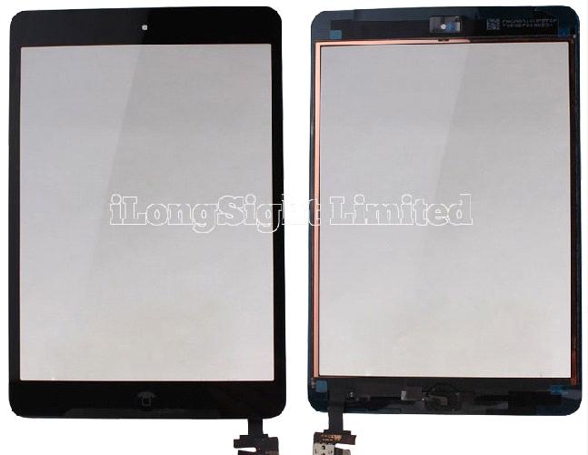 For iPad mini digitizer touch screen with IC Connector adn home button Assembly -Black
