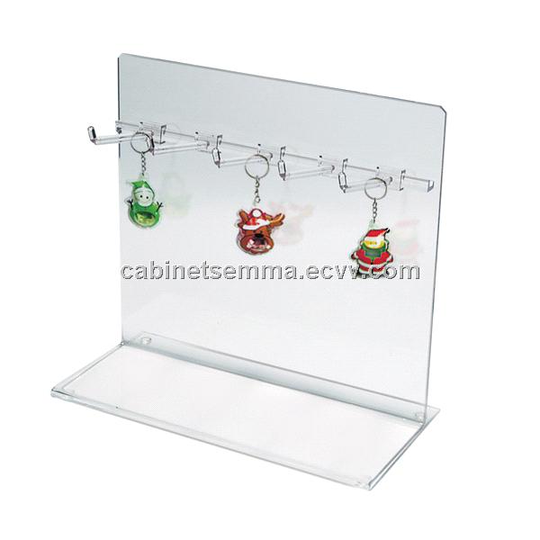 Hot Sale-Acrylic Counter Hook Display, Keychains Display Stand