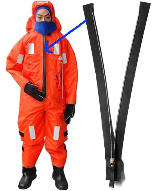 KIN immersion suit zipper waterproof & airtight zippers