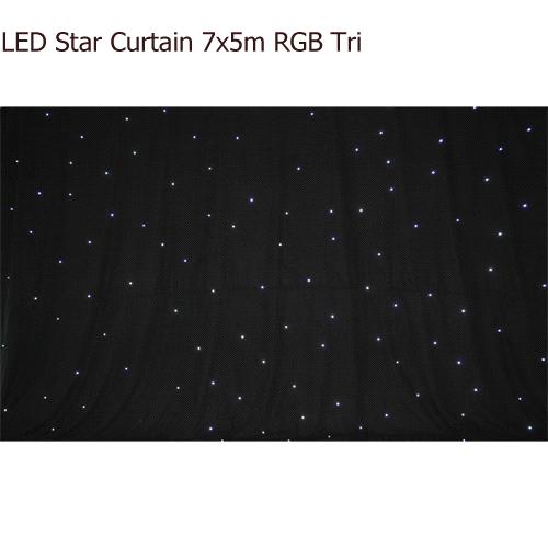 3X2M 6x3M LED Stage Star Backdrop Wedding Curtain Retardant Blue & White