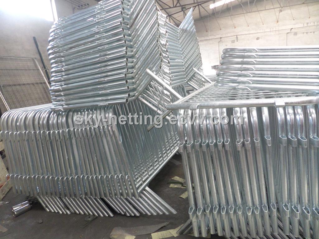 Steel Bicycle Barricade Rental / Pedestrian Crowd Control Bike Rack Barrier