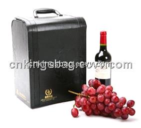 Classic Black Color PU Leather Wine Bottle Box,Leather Wine Carrier Bag(6 Wine Bottles Box)