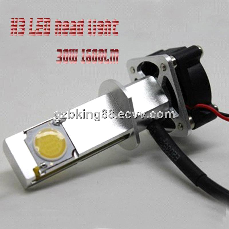 New 12-24V 30watts H1/H3 1600LM car LED headlight