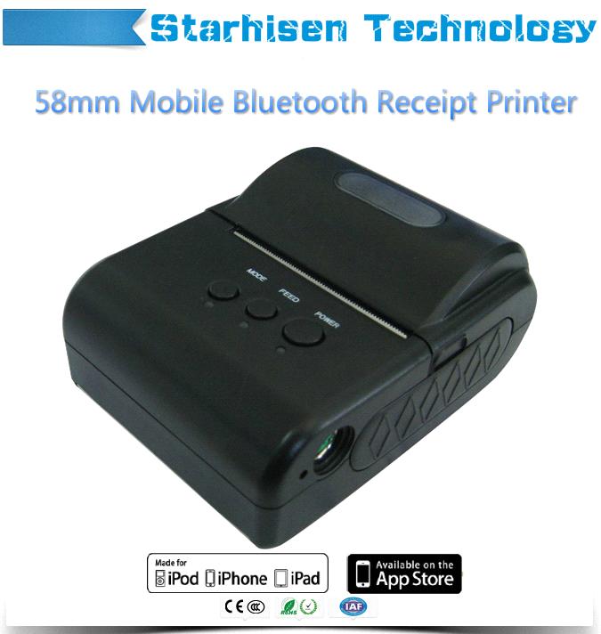 New arrival 58mm Mobile Bluetooth Thermal Receipt Printer USB+Bluetooth interface for Android&iOS