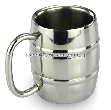 Stainless steel beer mug double wall mug