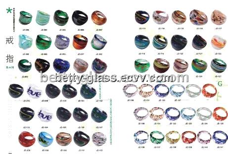 Glass Material Ring / All Sizes Glass Inside Flower Ring