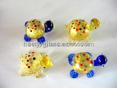 Lamp Blown Craft Small Animal Color Glass Material Fish Bowl