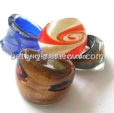 YCBT90125 Glass Ring Gift Set with Different Sizes and Styles Beautiful Creative Glass Rings