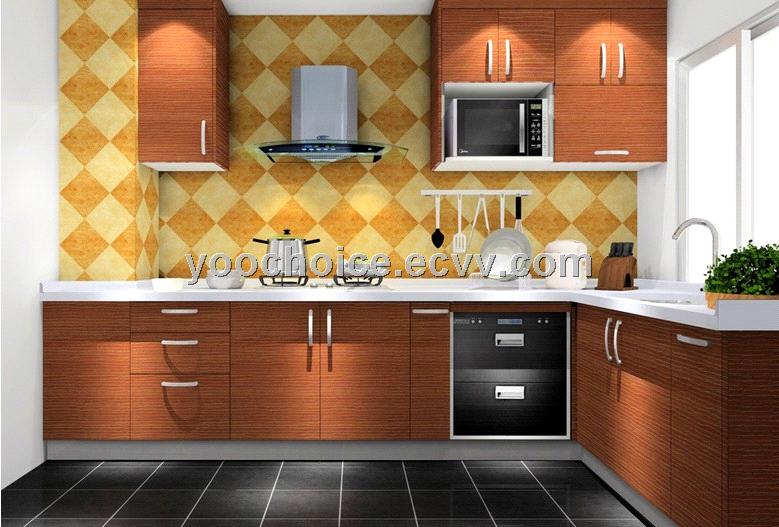Kitchen Cabinet Brown Color L Shape Kitchen Cabinet From China