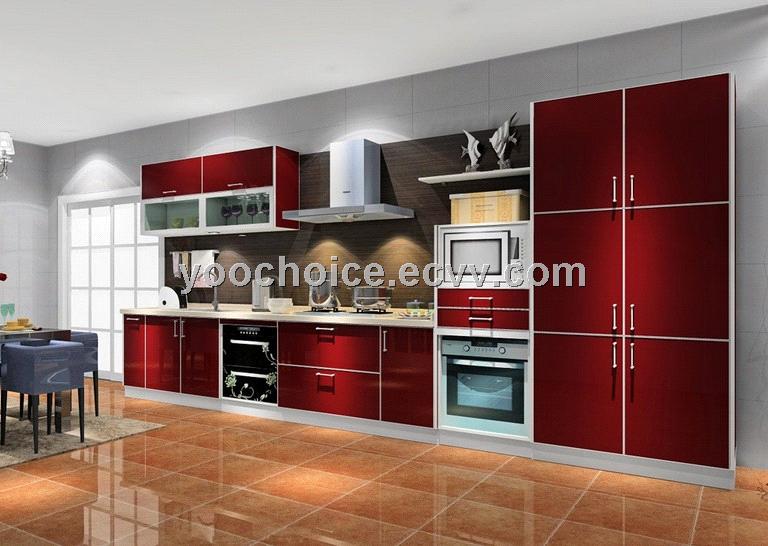 Red Color Kitchen Cabinet Modern Kitchen Cabinet From China