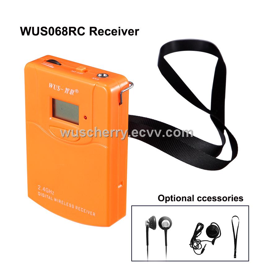 Wireless Tour Guide System Portable Audio Guide Receiver with Lithium battery for interpretation