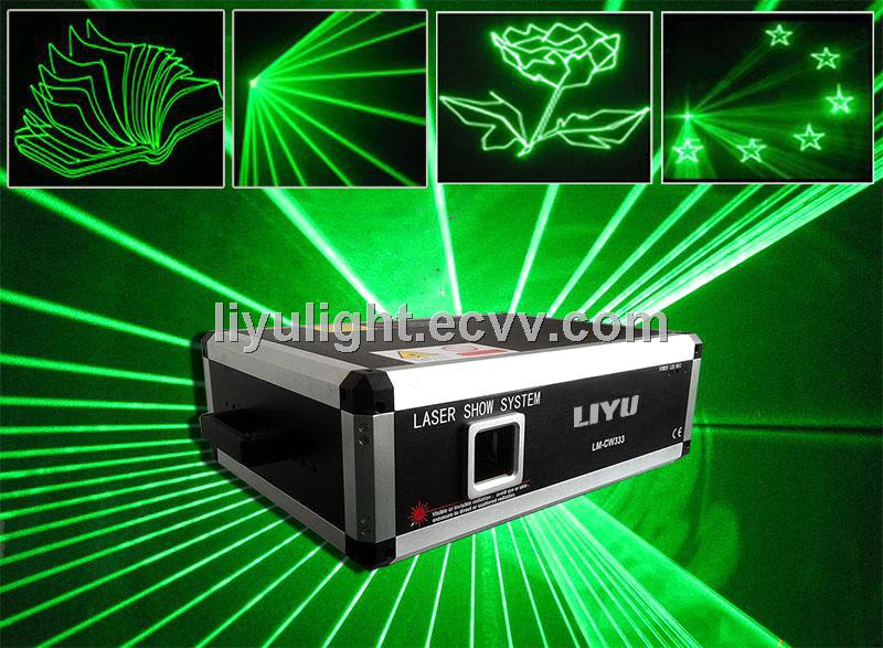 1W-5W ad card 3D Green outdoor laser lighting show /animation laser / laser wedding party show