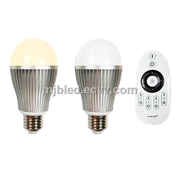 2.4G Remote Control Colour Temperature Adjustable 9W LED Bulbs Dimmable & Support WiFi