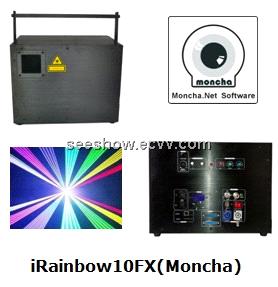 RGB 10W Moncha mainboard full color animation laser show stage DJ lighting