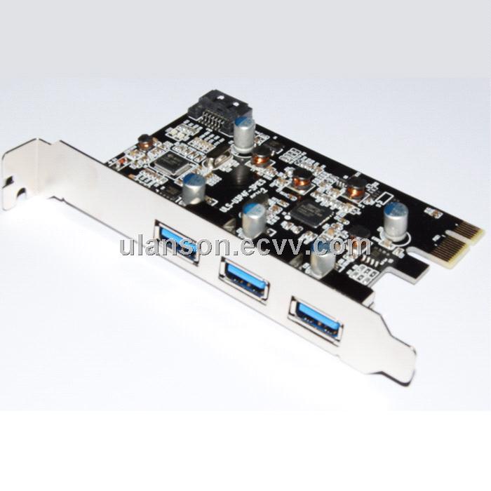 SuperSpeed USB 3.0 PCI Express (x1)(3x ext)+ SATA III no need extra Power(Chipset:FL1100+JMS567)