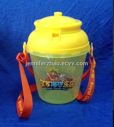 2kg Popcorn Packaging Bucket ,Souvenir /Gift Plastic Container wtih Printing