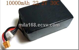 Fully 10000mAh 22.2V 30C 6S1P lipo battery for  DJI S800 or FPV or UAV