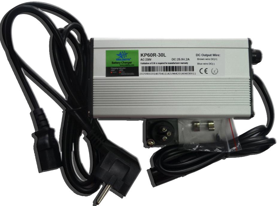 Li-ion/Lead Acid/Li-Mn02 Battery Charger (25.9V 2A)