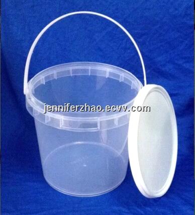 clear plastic bucket with handle