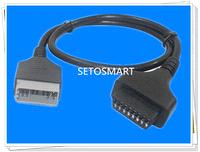 14 PIN MALE TO OBDII 16 PIN FEMALE ADAPTER TEST CABLE USED FOR CONSULT III C3