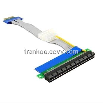 Enhanced PCIE 1x To 1x 16x Riser Card with Molex for bitcoin and litecoin minine