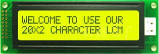 RS-232 Character LCD MODULE 20X2 JQMRC2002B-FL-YBW