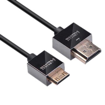 Thinner slim HDMI A male to C male Cable with Zinc Alloy connector - 36AWG