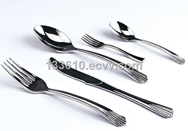 Disposable Stainless Steel Plated Plastic Cutlery Set