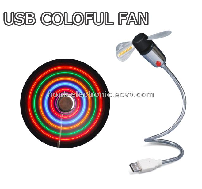 Flashing Colorful Ceiling Fan Crystal Chandelier Usb Mini Fan From