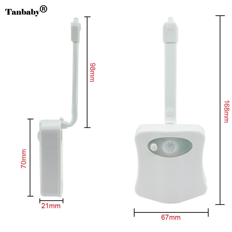 Sensor Toilet Light 8 Colors LED Battery-operated Lamp lamparas Human Motion Activated PIR Automatic RGB LED Toilet Nightlight