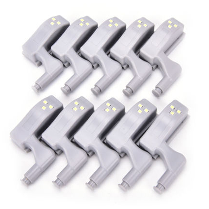 10pcs Inner Hinge LED Sensor Cabinet Light For Kitchen Bedroom Living room Cabinet Cupboard Closet Wardrobe Night Lights