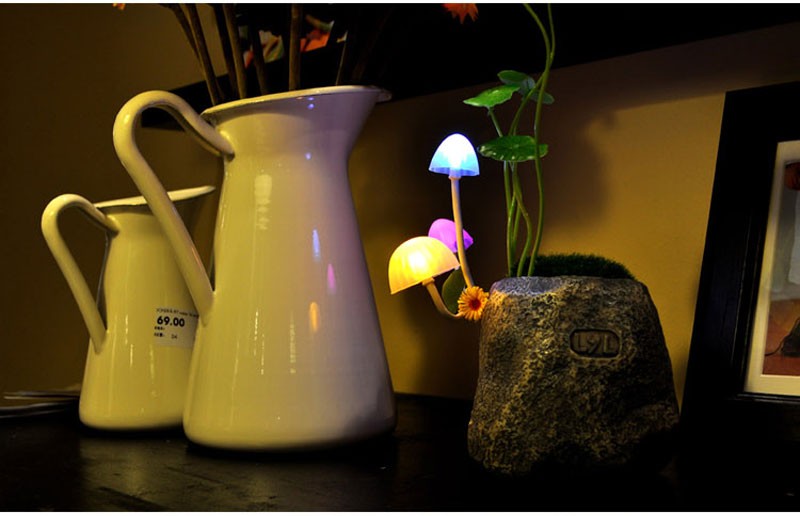 Mushroom Color Changing Light Sensor Night Light