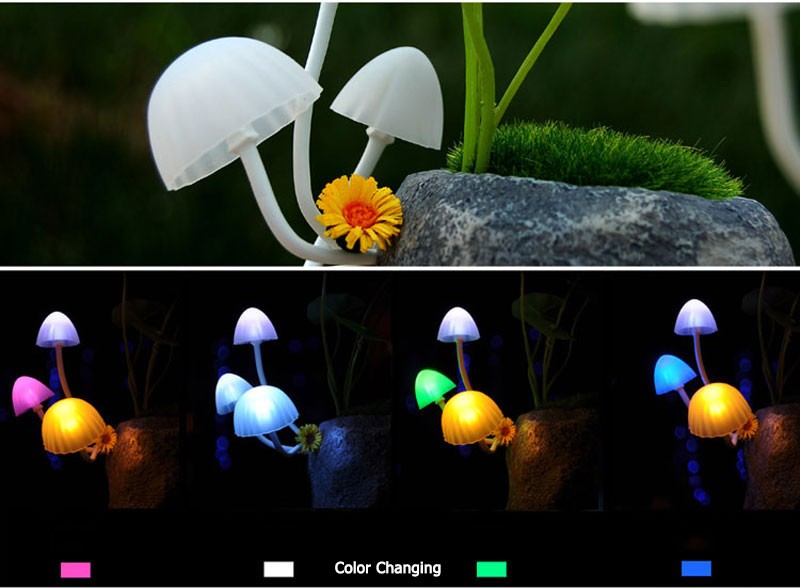 Mushroom Color Changing Light Sensor Night Light