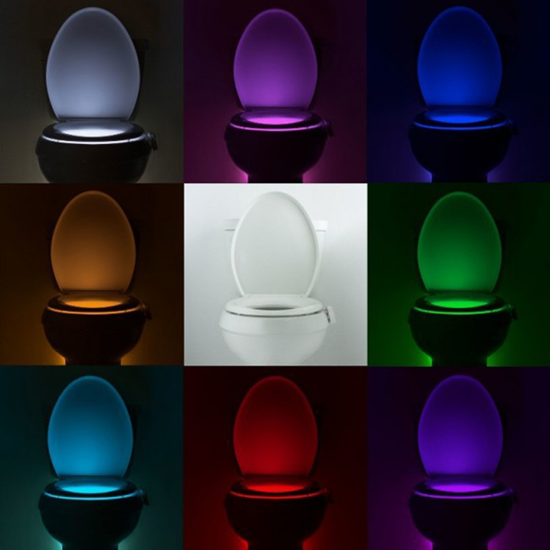 Litwod toilet seat lighting 8 Colors LED Toilet Night light Motion Activated Sensor Sensitive Battery-operated Lamp
