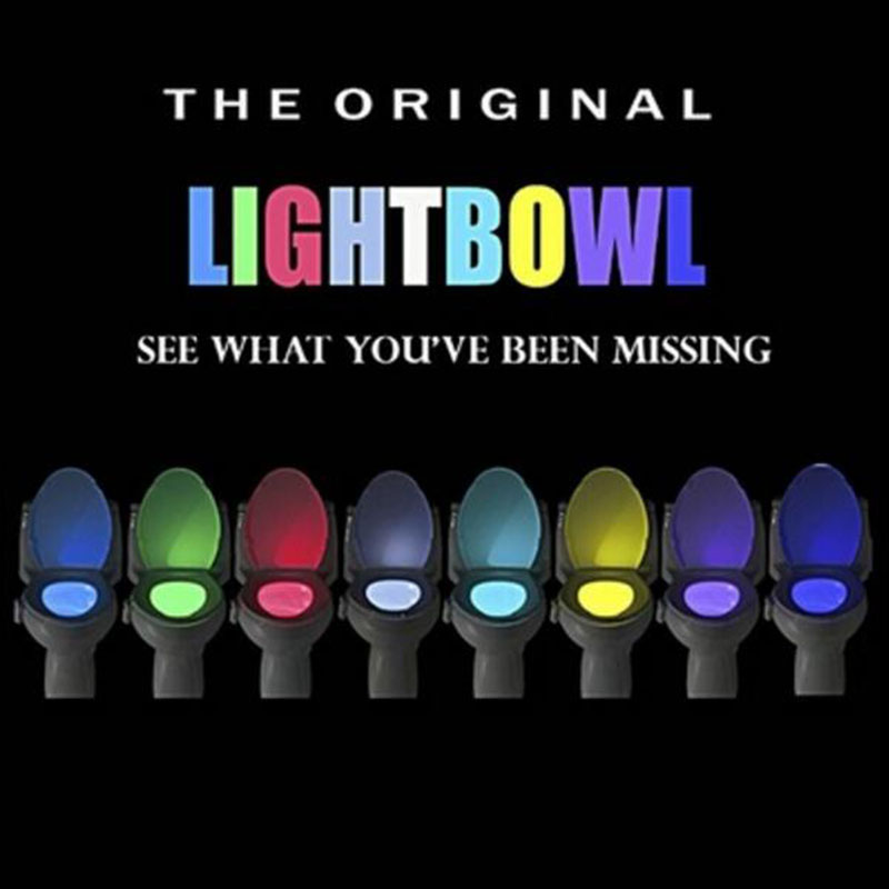 Litwod toilet seat lighting 8 Colors LED Toilet Night light Motion Activated Sensor Sensitive Battery-operated Lamp