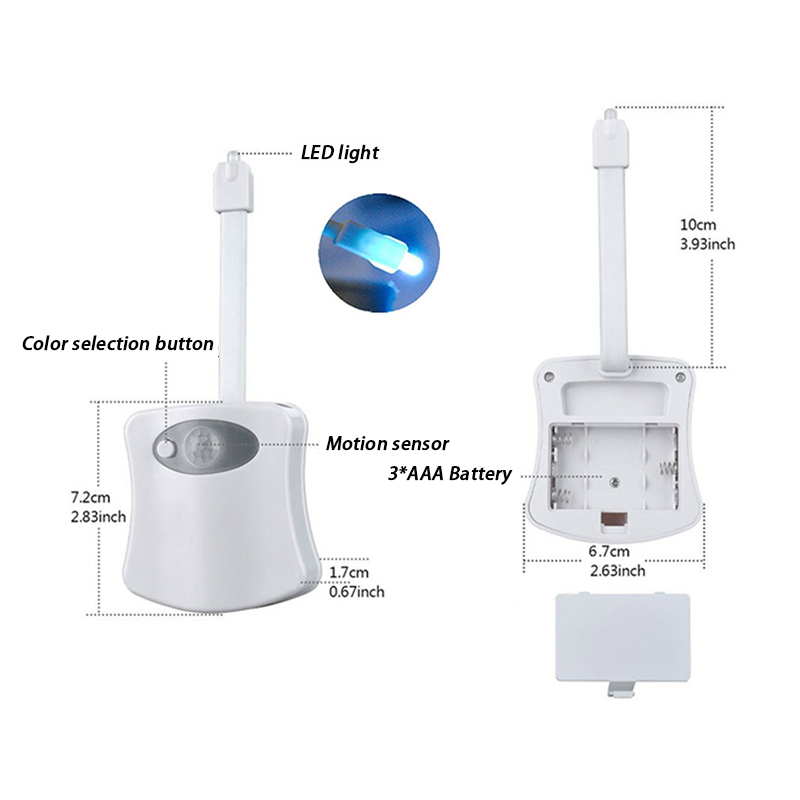 Litwod toilet seat lighting 8 Colors LED Toilet Night light Motion Activated Sensor Sensitive Battery-operated Lamp