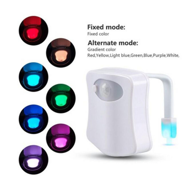 Litwod toilet seat lighting 8 Colors LED Toilet Night light Motion Activated Sensor Sensitive Battery-operated Lamp