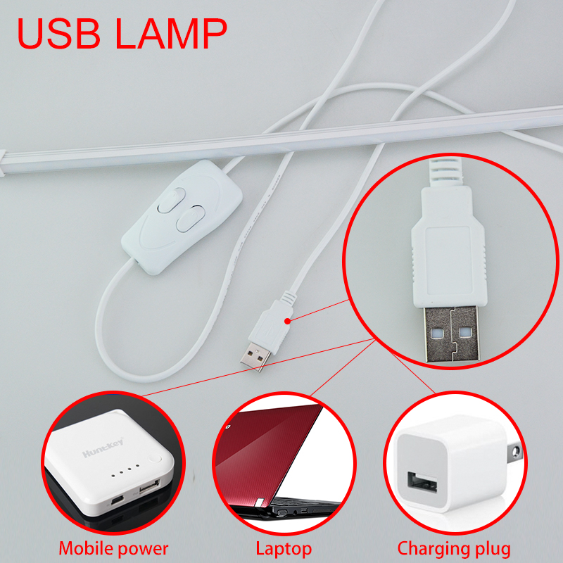 USB LED Night Light 5V 3 Modes Dimmable Flexible Reading Lamp For Notebook Laptop Computer Desktop PC Keyboard Lighting