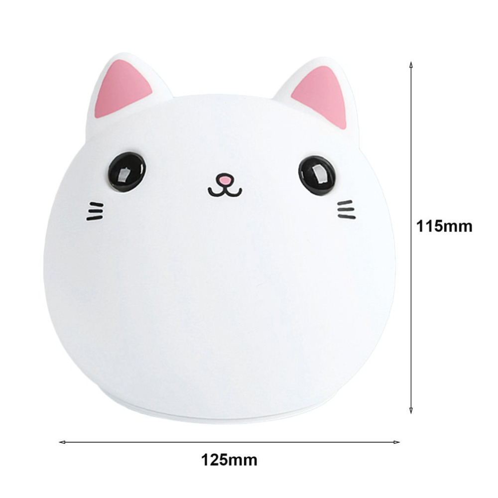 Colorful silicone cat Night light LED USB lamp Cute Animal Soft Cartoon Lamps Fine Gift For Children Bedroom Baby Nursery