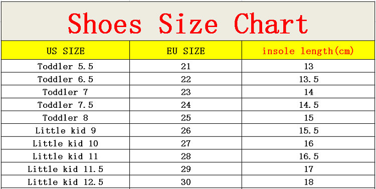 Korean Kid Size Chart