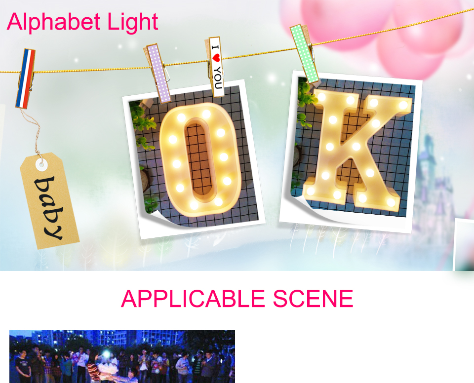 26 Alphabets LED Night Light 3D Plastic  (1)