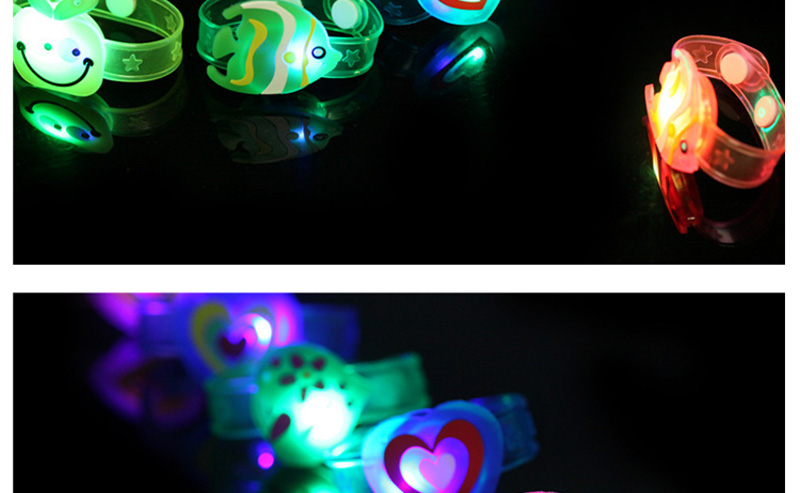 5pcs Cute Cartoon LED Night Light Christmas Colorful LED Night Lights Children Light Glow Bracelets Toy Light For Kids Baby Gift (5)