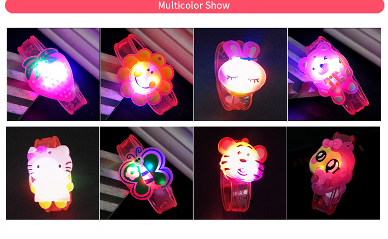 5pcs Cute Cartoon LED Night Light Christmas Colorful LED Night Lights Children Light Glow Bracelets Toy Light For Kids Baby Gift (2)