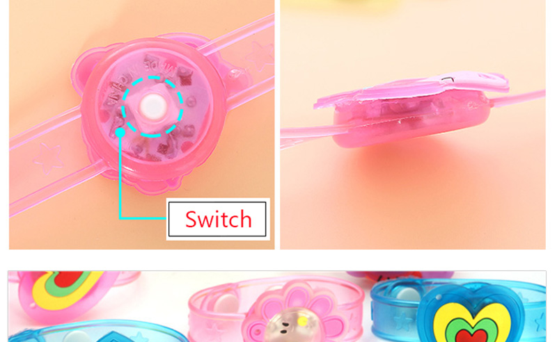 5pcs Cute Cartoon LED Night Light Christmas Colorful LED Night Lights Children Light Glow Bracelets Toy Light For Kids Baby Gift (8)